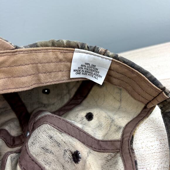 Vintage 80's/90's Camo Baseball Cap Hat G Logo Retro Camouflage Hunting Fishing - Picture 4 of 7